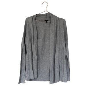 Talbots medium gray tshirt cardigan